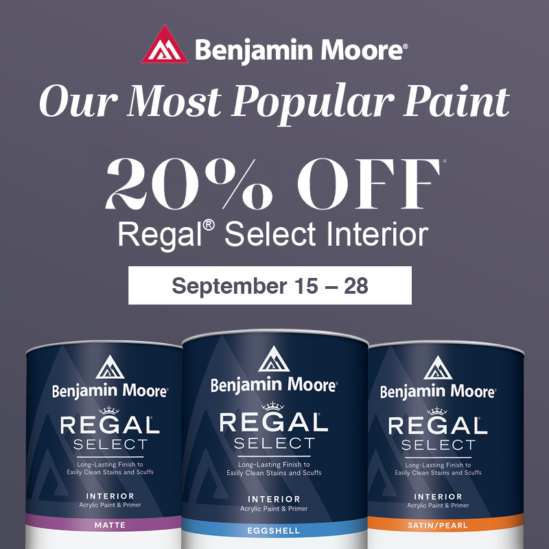 20% Off Regal® Select Interior Paint